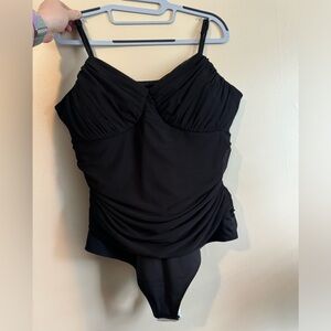 Rouched thong body suit- NEVER WORN